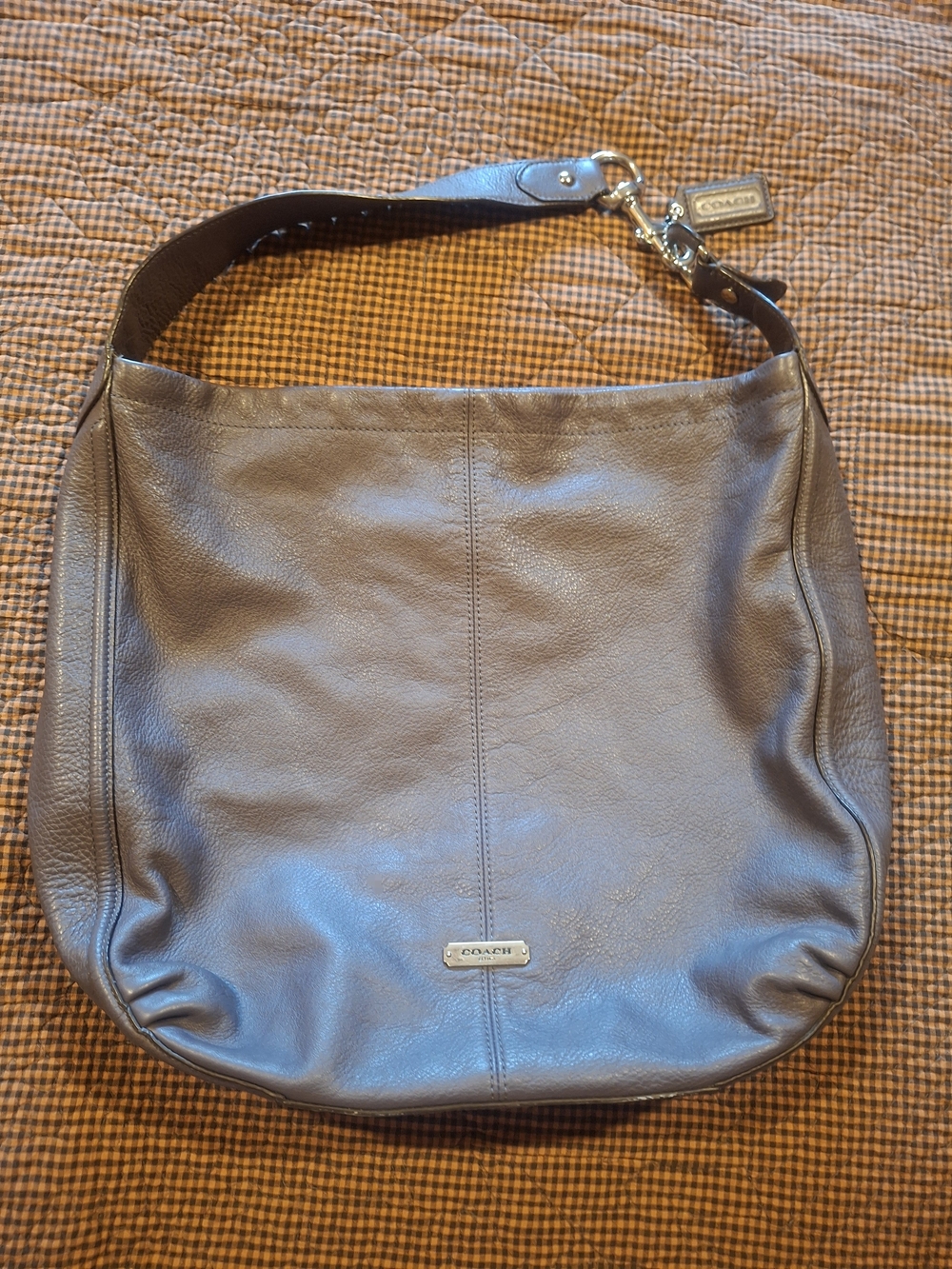 Coach Avery Brown Leather Hobo Bag